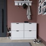 Hanah Home Zapatero 1600-50 Blanco Mate 120.5x79.2x30 cm